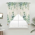 thumbnail image 3 of Eucalyptus Leaves Daisy Swag Valances for Windows 2 Pack Summer Farmhouses Vintage Swag Kitchen Curtains 63 Inches Long Rod Pocket Short Window Treatment for Kitchen Bathroom 36"x63", 3 of 9