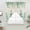 White Green Beige, variant on Green Eucalyptus Leaves Swag Curtains for Kitchen/Bedroom/Living Room, Summer Botanical Daisy Black Plaid Scalloped Curtains 63 Inch Long, Window Swag Topper Curtains Valances 2 Panels Set 36"x63"