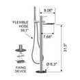 thumbnail image 2 of Nameeks Remer N08 Remer Collection Floor Mounted Tub Filler - Chrome, 2 of 2