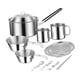 thumbnail image 4 of Olla de cocina de acero inoxidable Cola Sartén 12 piezas plegable para acampar, 4 of 8
