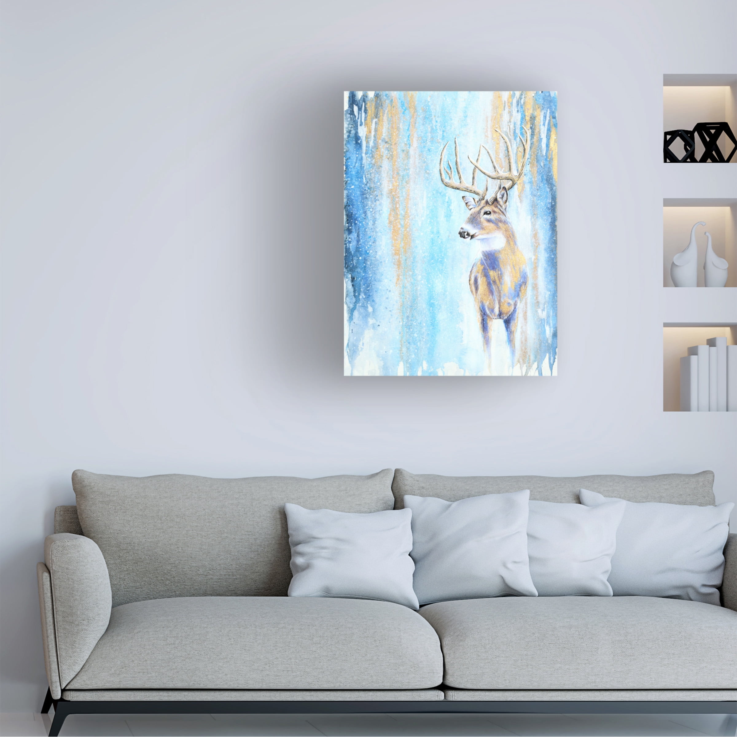 Trademark Fine Art 'Winter Buck' Canvas Art by Michelle Faber
