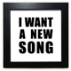 thumbnail image 1 of Quiero una nueva canción Mesa de pared con marco cuadrado negro, 1 of 4