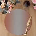 thumbnail image 3 of Dark Orange Grey Ombre Round 13 Inch Placemats Set of 6, Modern Gradient Abstract Art HeatResistant Non Slip Place Mats for Dining Table, Wipeable Braided Kitchen Table Mats for Housewarming, 3 of 9