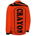 thumbnail image 6 of Orange Crayon Costume Baseball Jersey Fashion Ribbed Sleeve Man Women's Jacket Motion Tops XXS-6XL, 6 of 7