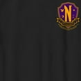 thumbnail image 2 of Boy's Wednesday Small Nevermore Crest Graphic Tee Black Large, 2 of 5