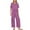 Hot Pink, variant on jjayotai Women's New Summer Fall Jumpsuit, Solid Color Casual Cotton Linen Jumpsuits With Pockets Short-sleeved Wide-legged Pants Trousers