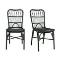 thumbnail image 3 of Harper & Bright Designs Outdoor PE Wicker Dining Chairs Set of 2, 2 Person Patio Rattan Chairs for Backyard Poolside Garden, Black+Gery, 3 of 13