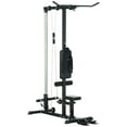 thumbnail image 4 of Soozier Cable Machine Lat Pull Down Machines with Flip Up Footplate Home Gyms, Steel Black, 4 of 11