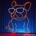 thumbnail image 2 of Glowneon Cool Bulldog Neon Sign, Bulldog With Glasses Led Sign, Bulldog Wall Art, Bulldog Led Light, 2 of 4