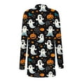 thumbnail image 3 of FDGIU Women's Halloween Cardigan 2025 - Printed Open Front Long Sleeve Cover-Up, Lightweight Crochet Fall Coat, Medium Length Coat Casual, 3 of 5