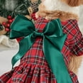 thumbnail image 5 of New Pet Clothing Christmas Classic Plaid Skirt Puppy Holiday Costume Peplum Sleeve Dog Clothing Cross-border, 5 of 15