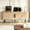 Light Oak, variant on Zimtown Mid-Century Television Stand with 2 Fluted Sliding Doors, 58" TV Media Console Storage Cabinet with Adjustable Shelf for 65 Inches TVs, Black