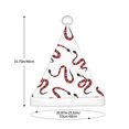 thumbnail image 3 of KLL Christmas Hats for Adults Plush Red Snake Print Santa Hat Xmas Fluffy Santa Claus Hat for Women Men, 3 of 6