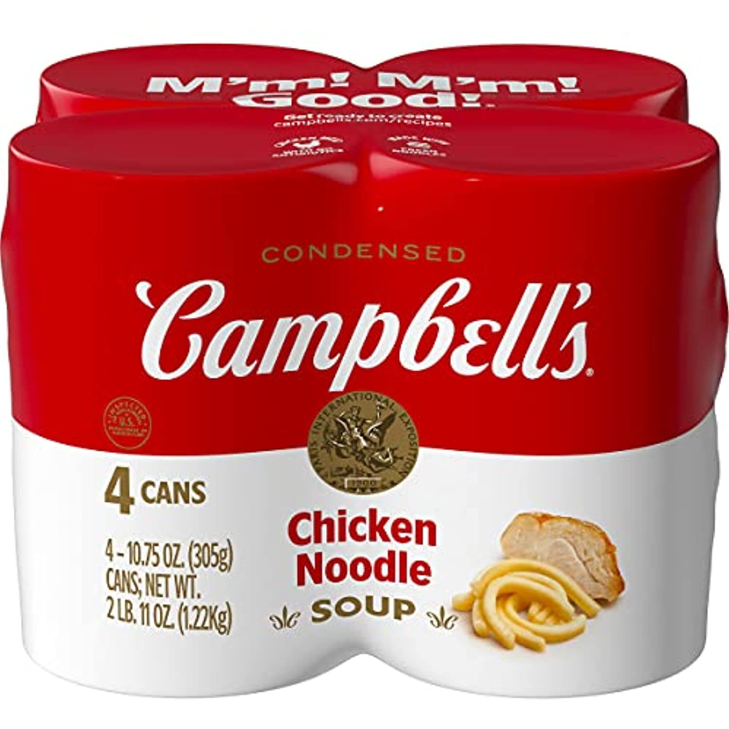 Campbells Condensed Chicken Noodle Soup, 10.75 Ounce Can With Pop-Top Lid (Pack Of 4)