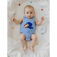 thumbnail image 4 of BemeyourBBs Baby Boy Football Tank Romper Plaid Rugby Sleeveless Bodysuit, 4 of 9