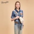 thumbnail image 3 of Wrangler Cow Print Crossbody Bags for Women Western Sling Bag with Adjustable Starp Cross Body Purse, Tan, 3 of 8