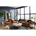 thumbnail image 2 of Pemberly Row 85" Transitional Buffalo Leather Sofa in Tan Finish, 2 of 7