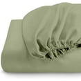 thumbnail image 3 of Sheetsnthings Solid 340-Thread-Count, 100-Percent Cotton Top Split California King (72-Inch Wide x 84-Inch Long) Fitted Sheet, Sage, 3 of 3