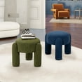 thumbnail image 6 of Jennifer Taylor Home Hugo 20.5" Round Fully Upholstered Ottoman, Moss Green Boucle, 6 of 7