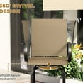 thumbnail image 3 of Brown Steel - 360° Swivel with Footrest - Balcony, Poolside, Backyard - Cool and Breathable Outdoor Bar Stools Set of 2, 3 of 5