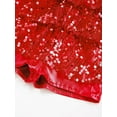thumbnail image 6 of Eandarui Girls Shiny Sequins Ballet Dance Costume Latin Jazz Performance Dancewear Red 10, 6 of 6