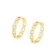 thumbnail image 1 of Modernos Aretes Arracadas Mediana Eslabones Dama Oro 18K Lam dorado Unitalla, 1 of 7