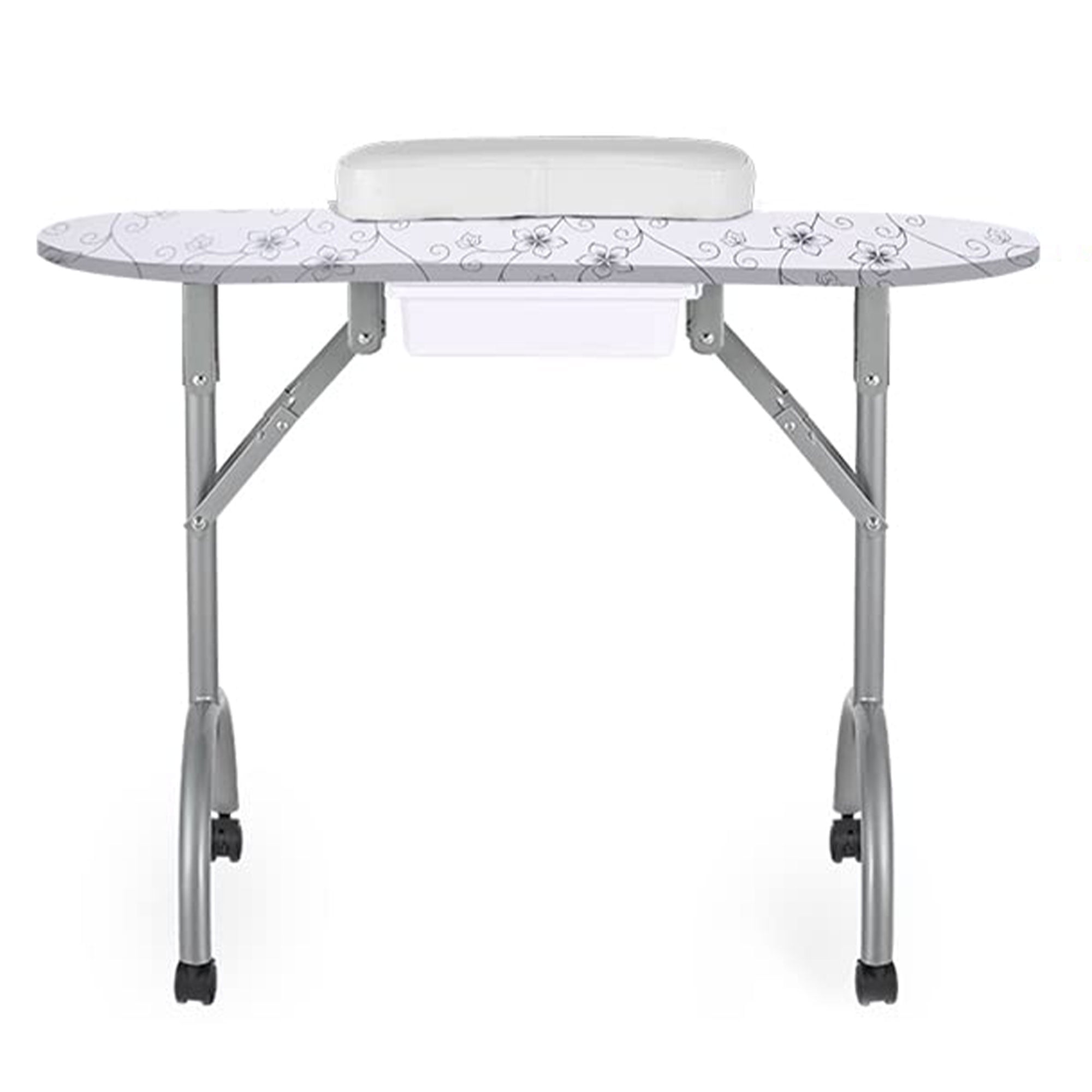 LEIBOU Professional 36 Inch Vented & Foldable Manicure Table, White