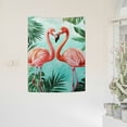 thumbnail image 2 of ZFLMY Flamingos Tropical Leaves Kitsch Movement Wall Art Tapestry 30*40in, 2 of 5