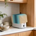 thumbnail image 4 of Teal Green Khaki Ombre Toaster Cover 2 Slice, Modern Abstract Art Gradient Dustproof Bakeware Oven Protector with Top Hook, Waterproof Small Kitchen Appliance Toasters Dust Cover, 11"x6"x8", 4 of 9