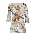 thumbnail image 5 of Fiudx Camisas de Mujer Camiseta Estampada a La Moda para Mujer, Blusa con Mangas 3/4, Camisetas Informales con Cuello En V, 5 of 5