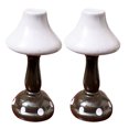 thumbnail image 1 of Lámpara de noche de madera en miniatura (2 unidades) - Lámpara de mesa decorativa para casa de muñecas - Iluminación en miniatura para decoración de casas en miniatura, accesorios de mesita de noche, 1 of 5