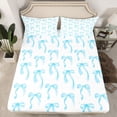 thumbnail image 2 of Homewish Cartoon Dreamy Bowknot Bed Sheets, Cute Bow-tie King Sheets, Fairy Tale Style Sheet Set, Microfiber Bedroom Decor, 4-Piece, 2 of 7