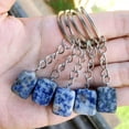 thumbnail image 4 of GKNET 20PCS Natural Sodalite Stone Irregular Keyring Key Chain Ring Bag Pendant Charm, 4 of 5