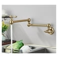 thumbnail image 2 of Brushed Gold Foldable Pot Filler Tap Wall Mounted Kitchen Faucet Single Cold Water Kitchen Tap Rotate Folding Spout For Kitchen ,bar Laundry RV Farmhouse, 2 of 7