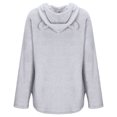 thumbnail image 4 of TIMIFIS Sweat à Capuche pour Femmes, Col Boutonné, Cordon de Serrage, Pull Décontracté à Manches Longues avec Poches - Automne, 4 of 6