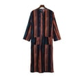 thumbnail image 1 of Birdeem Robe Décontractée de Mode pour Homme à Manches Longues, Double Poche, Imprimé à Rayures, Longue Chemise, 1 of 1