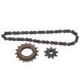 thumbnail image 2 of Bike Freewheel Kit 16 Tooth Freewheel 9 Tooth Sprocke 38 Section Chain Mountain Bike Chainring Freewheel Kit, 2 of 12