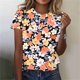 thumbnail image 4 of Camisas de Manga Larga para las Mujeres Suelto Ajuste Impreso Verano Sexy Cuello Redondo Superior, Poliéster Regular, 4 of 5