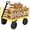 Yellow, variant on Memoryfield Garden Cart Utility Wagon, 1500 lb Heavy Duty Metal Wagon with Removable Side Panels, 13" All-Terrain Tires, Yard Trailer for Lawn & Garden, Black