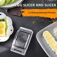 thumbnail image 2 of 2Pcs Egg Slicer for Hard Boiled Eggs Aluminium Alloy Egg Cutter Multipurpose Egg Slicer Cutter Dishwasher Safe for Soft Fruit Food Mushroom, 2 of 9