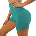 thumbnail image 3 of Summer Saving! Yoga Shorts for Womens 2025 Plus Size High Waist Fashion Solid Color Seamless Hollow Out High Waist Hip Lifting Sports Fitness Yoga Shorts, 3 of 6