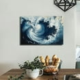 thumbnail image 6 of Shadudu Wave Circle Canvas Wall Art for Home Decor, Large 36x24 Inch Print on Waterproof Canvas 36x24in, 6 of 7