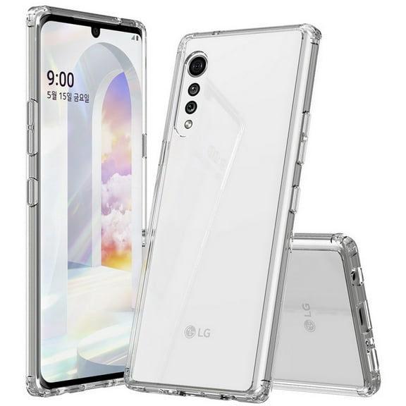 Case for LG Velvet, Clear [Aquaflex] Transparent Cover with Flexible Anti-Shock TPU for LG Velvet Phone LM-G900M