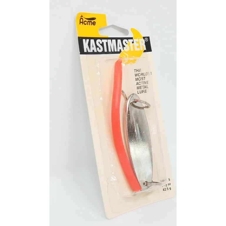 Acme Tackle Kastmaster Fishing Lure Spoon with Tube 1-1/2 oz. Chrome/Red