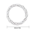 thumbnail image 6 of Kironypik Christmas Rattan Ring White Wreath Garland Hanging Wreath Wicker Door 10-30CM white 20cm, 6 of 6