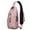 Pink Christmas Snowman, variant on Sling Backpack,Red Christmas Car Pattern Crossbody Bag with Water Bottle Holder,Waterproof Sling Bag for Men/Women with Chest Phone Holder for Hiking,Travel