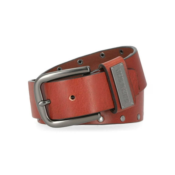 Harley-Davidson Women's Stud Strap Fully Adjustable Leather Belt - Tan (M), Harley Davidson