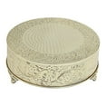 thumbnail image 6 of BalsaCircle 14" Gold Round Embossed Cake Stand Riser Wedding Party Dessert Display Pedestal Riser Centerpieces, 6 of 7