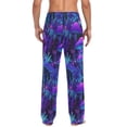 thumbnail image 4 of FORMRS Mens Pajama Pants with Pockets Cotton Sleepwear Lounge Bottoms Sizes S-2XL, Purple Mushrooms Pattern, 4 of 7