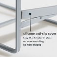 thumbnail image 4 of MINGFANITY 2 soportes para platos organizador de metal para almacenamiento de platos, estante de exhibición para gabinete, mostrador y armario, gris pequeño, 4 of 4